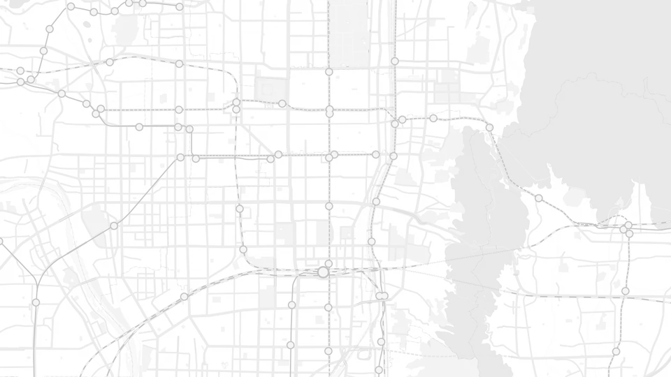 京都市街白地図